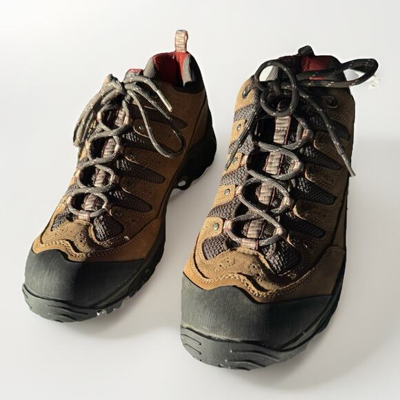 Columbia Sawtooth Hiking Boots Men’s 11.5 Brown Suede Mesh Trail Trekking Grip - Picture 4 of 11